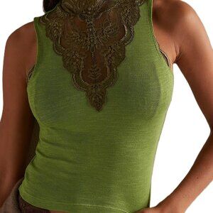 Free People Intimately Cami Sleeveless Lace XS NWT